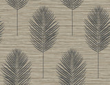 Bali Light Brown Fern Textured Wallpaper with Coastal Botanical Leaves Pattern - A-Street Prints 2988-70206