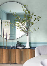 Rushmore Aqua Faux Grasscloth Textured Wallpaper with Graphics Pattern - A-Street Prints 2988-70302