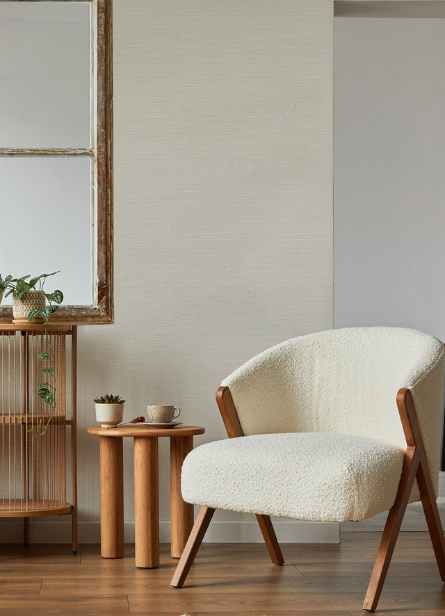 Rushmore Ivory Faux Grasscloth Textured Wallpaper - A-Street Prints 2988-70303