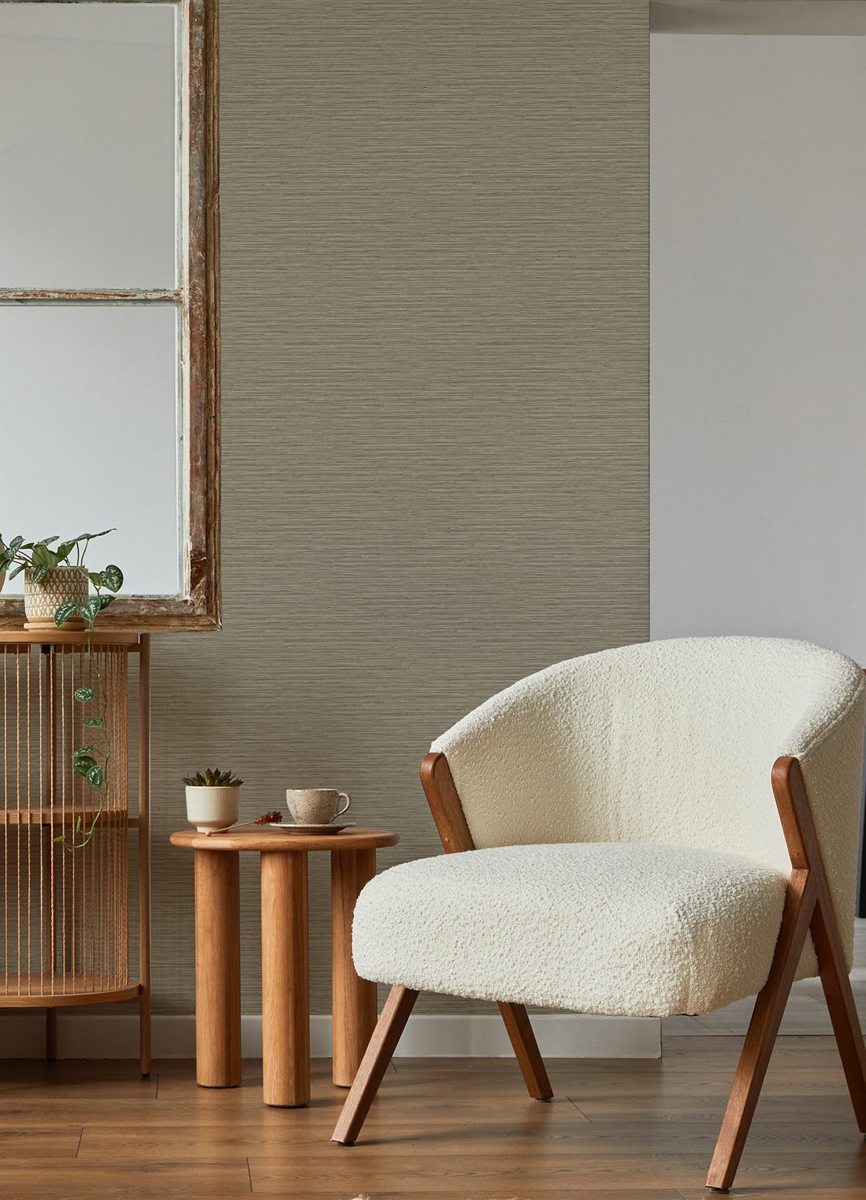 Rushmore Light Brown Faux Grasscloth Textured Wallpaper - A-Street Prints 2988-70306