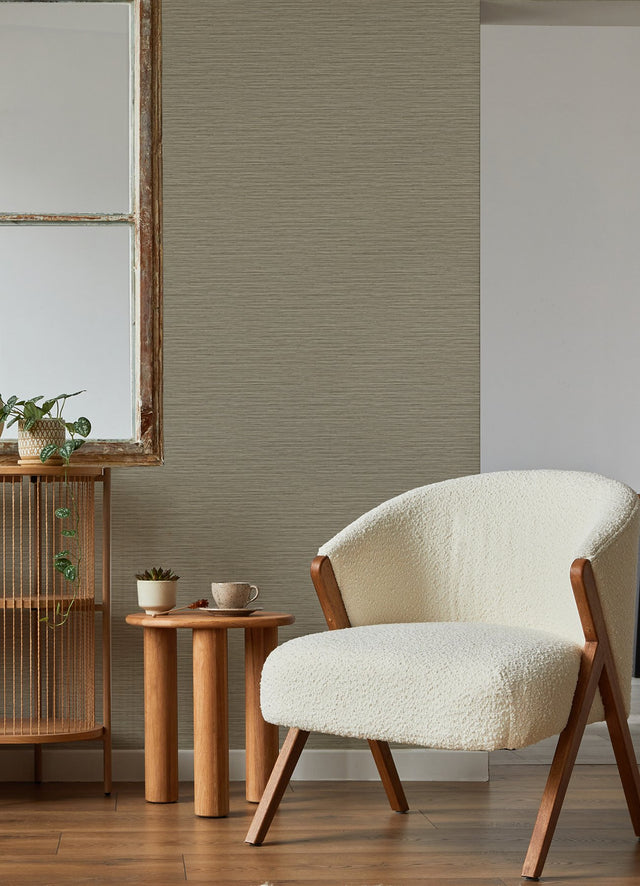Rushmore Light Brown Faux Grasscloth Textured Wallpaper - A-Street Prints 2988-70306