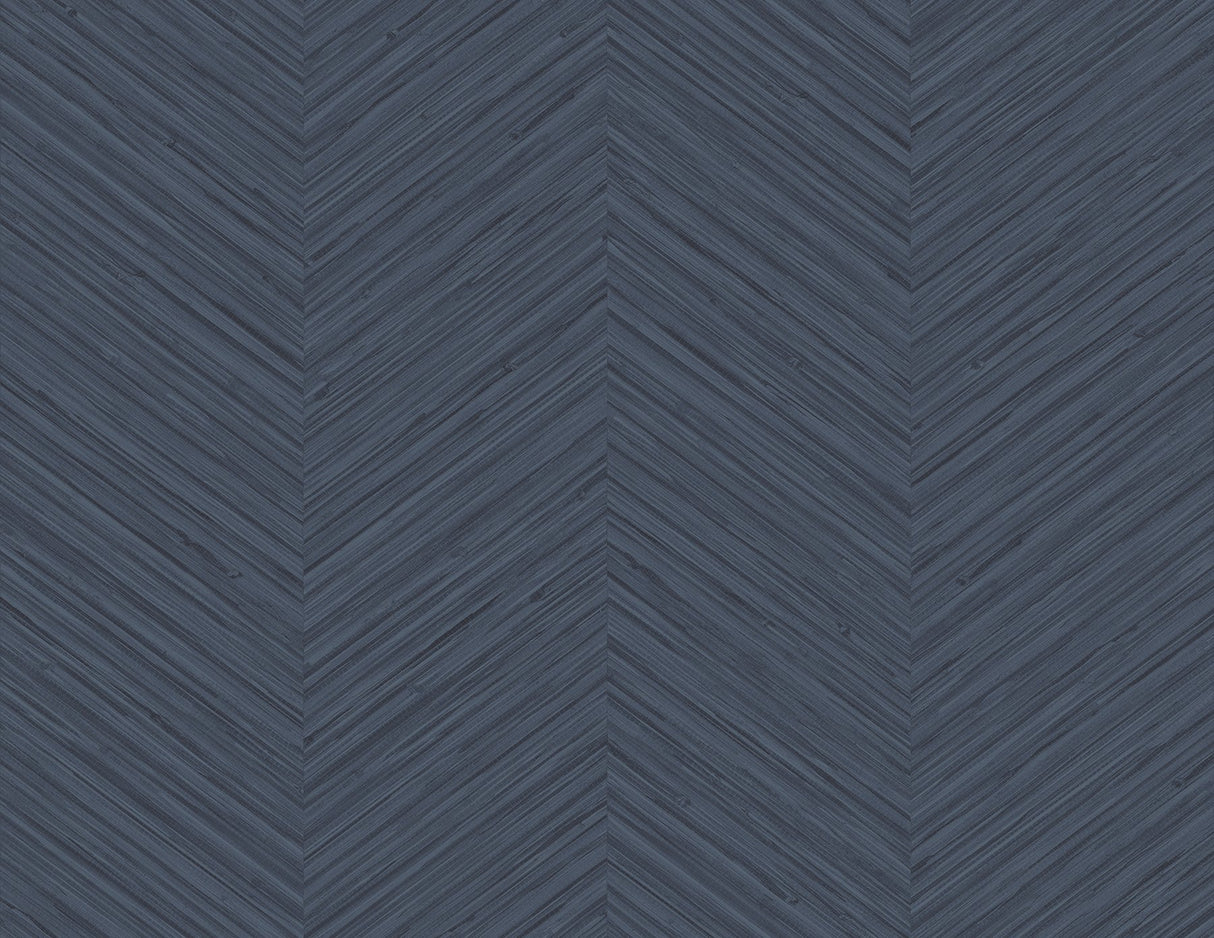Apex Blue Weave Wallpaper with Textured Chevron Graphics - A-Street Prints 2988-70402