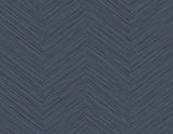 Apex Blue Weave Wallpaper with Textured Chevron Graphics - A-Street Prints 2988-70402
