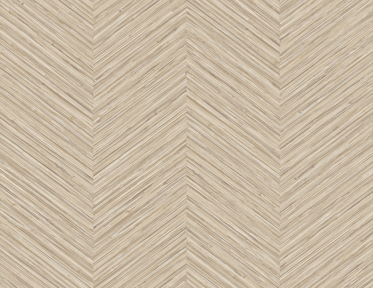 Apex Beige Weave Wallpaper with Chevron Faux Grasscloth Texture - A-Street Prints 2988-70406