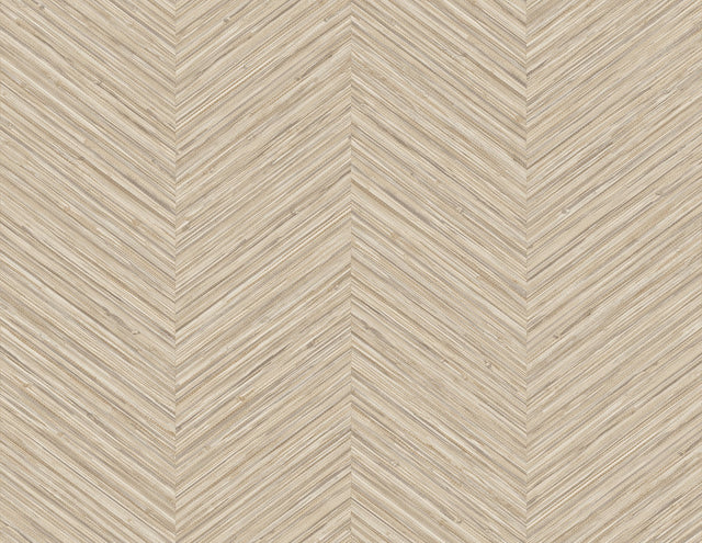 Apex Beige Weave Wallpaper with Chevron Faux Grasscloth Texture - A-Street Prints 2988-70406