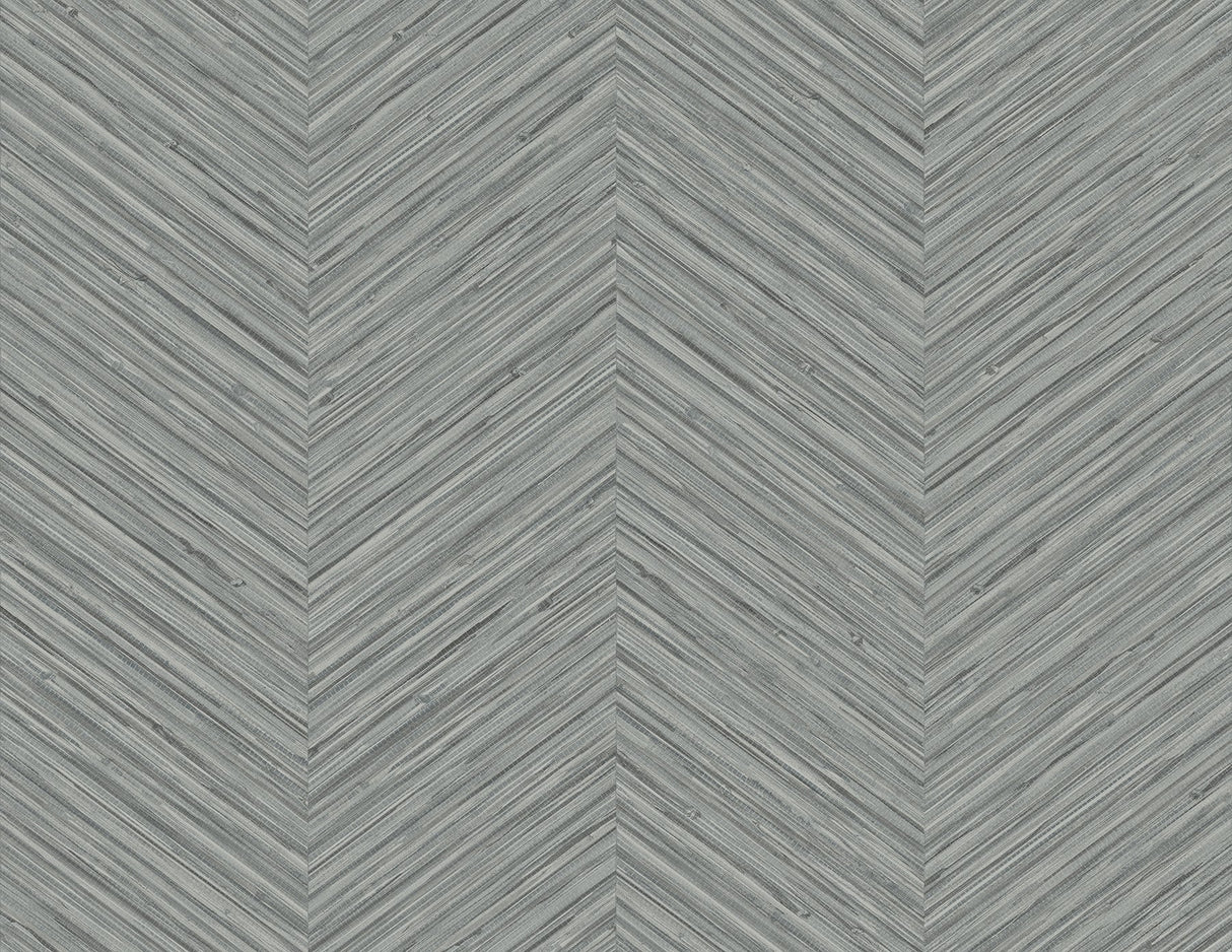 Apex Grey Weave Textured Vinyl Wallpaper with Chevron Graphics - A-Street Prints 2988-70408