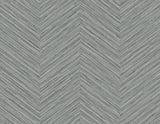Apex Grey Weave Textured Vinyl Wallpaper with Chevron Graphics - A-Street Prints 2988-70408