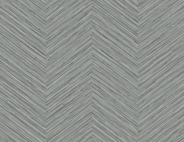 Apex Grey Weave Textured Vinyl Wallpaper with Chevron Graphics - A-Street Prints 2988-70408