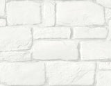 Casablanca White Stone Wallpaper with Textured Faux Stone Pattern - A-Street Prints 2988-70500