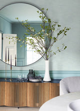 Jenga Aqua Striped Column Wallpaper with Textured Geometric Abstract Pattern - A-Street Prints 2988-70604