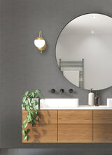 Moroccan Charcoal Sisal Texture Wallpaper with Faux Grasscloth Pattern, Transitional Style - 2988-70708