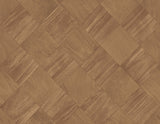 Thriller Chestnut Wood Tile Wallpaper with Modern Geometric Wood Tile Pattern - A-Street Prints 2988-70806