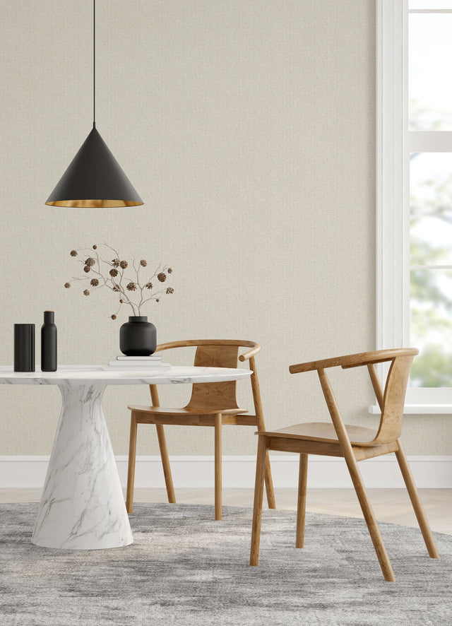 Snuggle White Woven Texture Wallpaper with Modern Abstract Woven Pattern - A-Street Prints 2988-70900