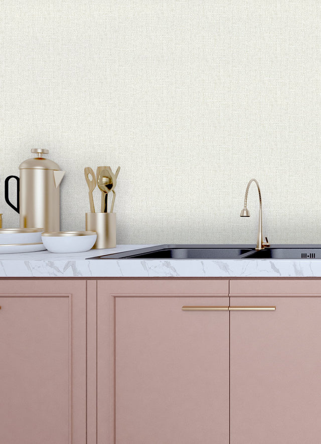 Snuggle White Woven Texture Wallpaper with Modern Abstract Woven Pattern - A-Street Prints 2988-70900