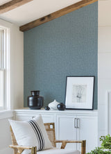Snuggle Blue Woven Texture Wallpaper with Modern Abstract Graphic Pattern - A-Street Prints 2988-70902