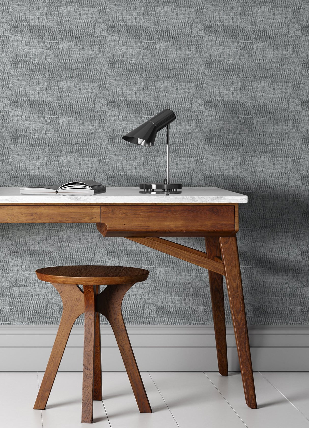 Snuggle Grey Woven Texture Wallpaper with Abstract Modern Pattern - A-Street Prints 2988-70908