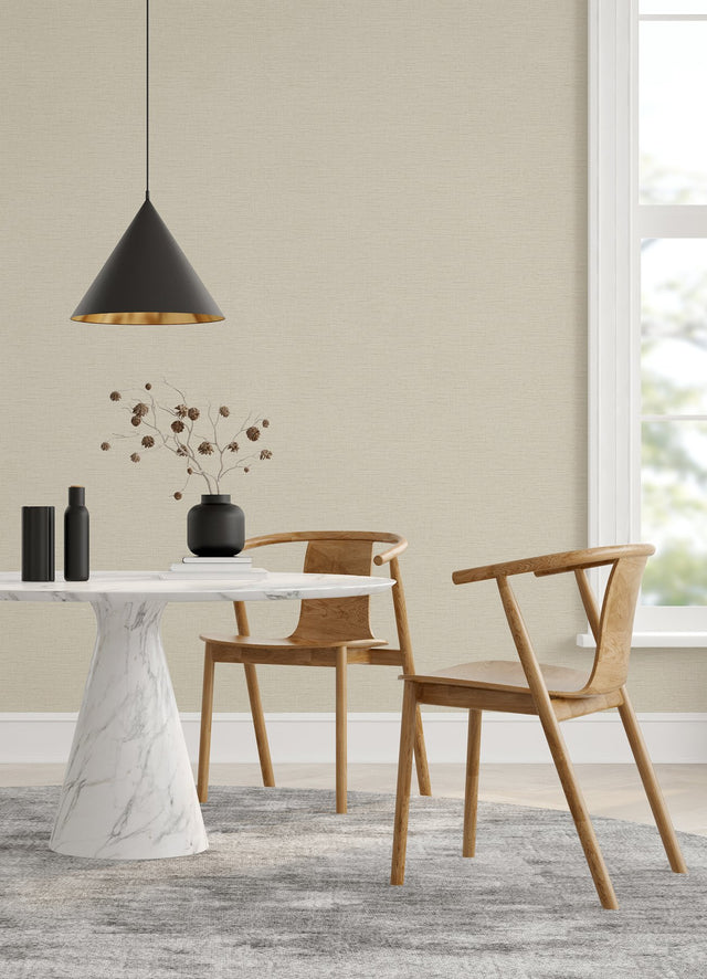 Salamander Wheat Woven Wallpaper with Textured Fabric Motif - A-Street Prints 2988-71005
