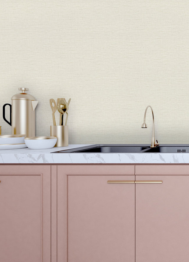 Salamander Wheat Woven Wallpaper with Textured Fabric Motif - A-Street Prints 2988-71005