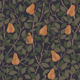 Pirum Navy Pear Wallpaper with Scandinavian Botanical Fruit Motif - A-Street Prints 2999-13104