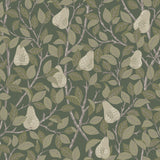 Pirum Green Pear Wallpaper with Botanical Fruit Motif, Scandinavian Style - A-Street Prints 2999-13105