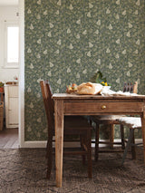 Pirum Green Pear Wallpaper with Botanical Fruit Motif, Scandinavian Style - A-Street Prints 2999-13105