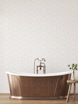 Rosali Cream Scroll Damask Wallpaper with Farmhouse Graphics Scrolls Pattern - A-Street Prints 2999-14005