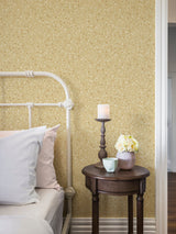 Hummelvik Yellow Daisy Trail Wallpaper with Botanical Vine Motif - A-Street Prints 2999-24129