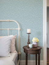 Hummelvik Blue Daisy Trail Wallpaper with Botanical Vine Pattern, Farmhouse Style - Brewster 2999-24130