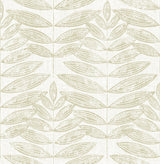 Akira Taupe Leaf Wallpaper with Scandinavian Botanical Leaf Motif - A-Street Prints 2999-25100