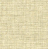 Tuckernuck Gold Linen Wallpaper with Faux Woven Texture - Brewster 2999-25793