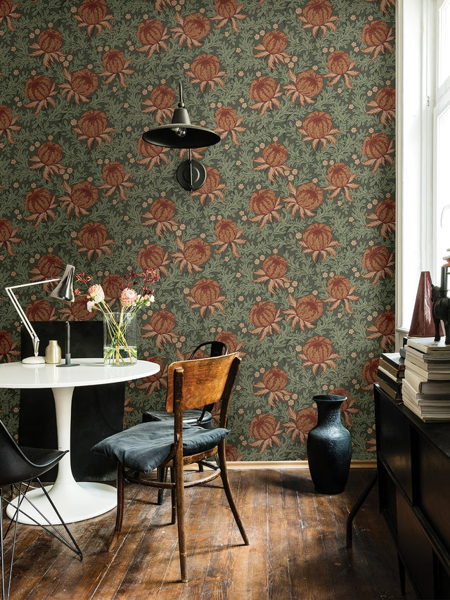 Arthur Green Thistle Wallpaper with Botanical Floral Motif - A-Street Prints 2999-39028