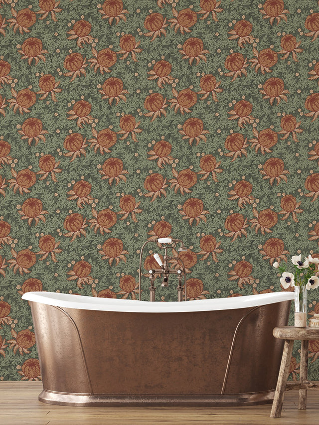 Arthur Green Thistle Wallpaper with Botanical Floral Motif - A-Street Prints 2999-39028