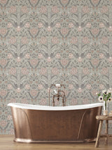 Filippa Grey Tulip Wallpaper with Botanical Floral Pattern, Modern Style - A-Street Prints 2999-44105