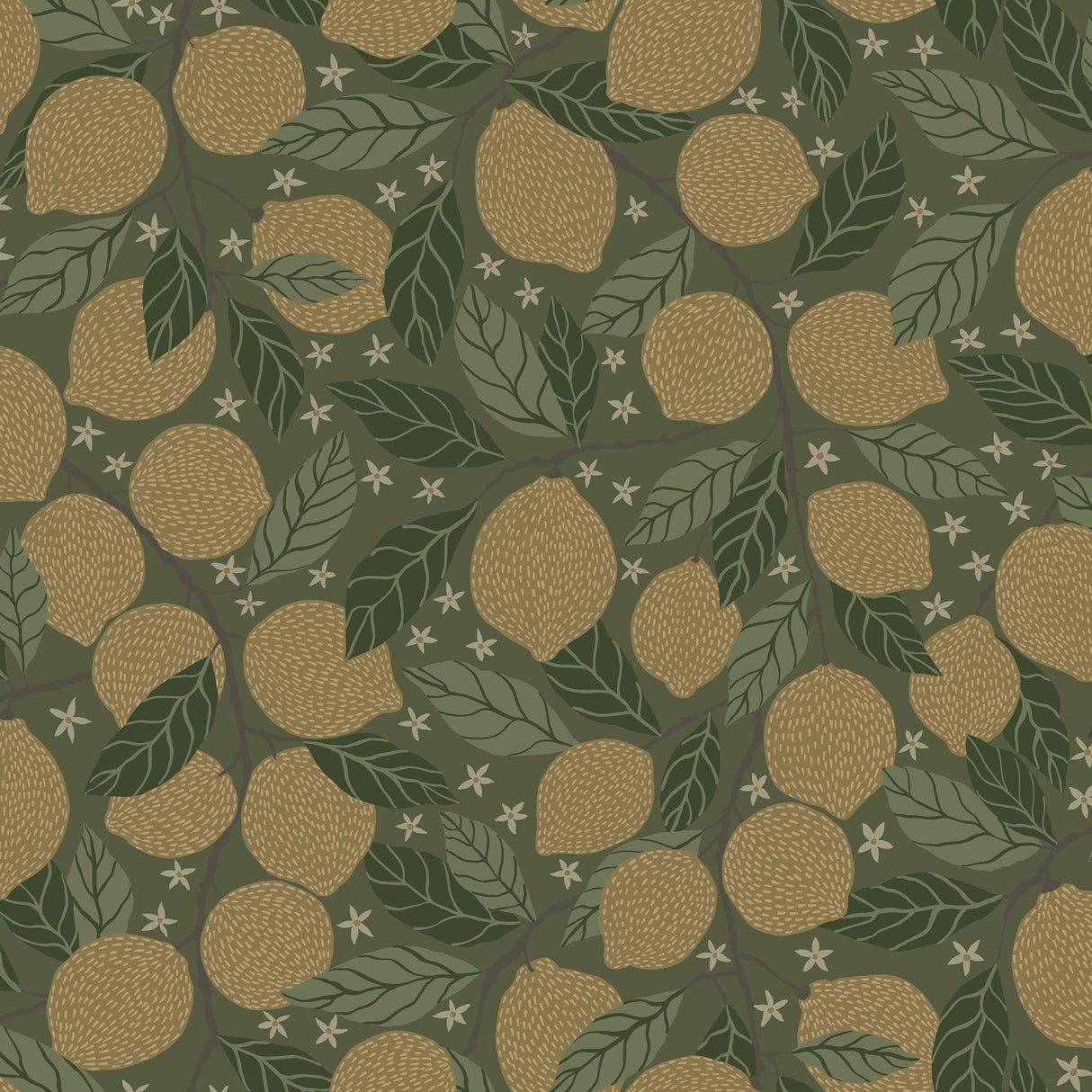 Lemona Green Fruit Tree Wallpaper with Botanical Fruit Pattern - A-Street Prints 2999-44119