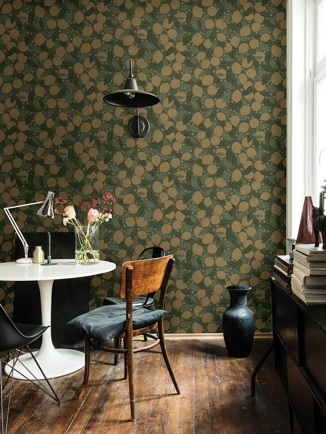 Lemona Green Fruit Tree Wallpaper with Botanical Fruit Pattern - A-Street Prints 2999-44119