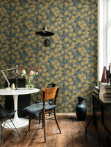 Lemona Blue Fruit Tree Wallpaper with Botanical Lemon Pattern - A-Street Prints 2999-44132