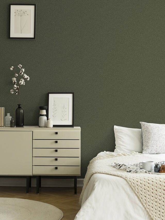 Anna Dark Green Fern Trail Wallpaper with Botanical Leaf Motif - A-Street Prints 2999-55000