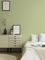 Anna Light Green Fern Trail Wallpaper with Scandinavian Botanical Leaf Pattern - Brewster 2999-55001