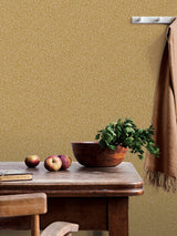 Anna Mustard Fern Trail Wallpaper with Botanical Leaf Motif, Scandinavian Style - A-Street Prints 2999-55003