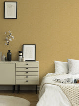 Anna Mustard Fern Trail Wallpaper with Botanical Leaf Motif, Scandinavian Style - A-Street Prints 2999-55003