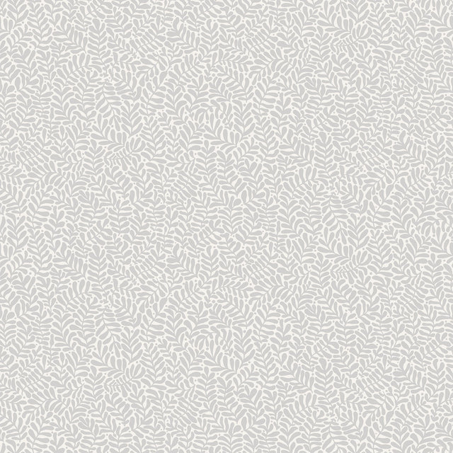 Anna Light Grey Fern Trail Wallpaper with Scandinavian Botanical Leaf Pattern - A-Street Prints 2999-55004