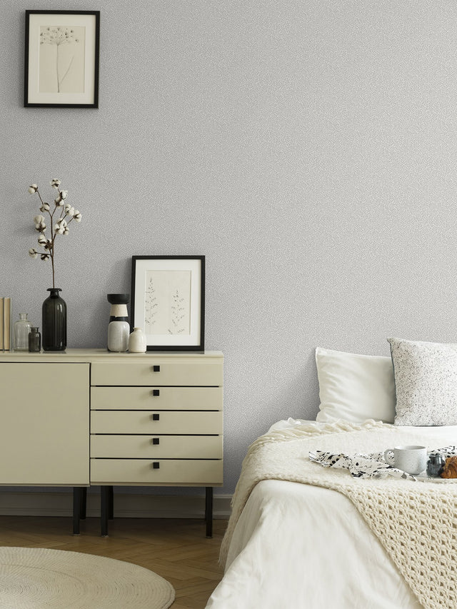 Anna Light Grey Fern Trail Wallpaper with Scandinavian Botanical Leaf Pattern - A-Street Prints 2999-55004