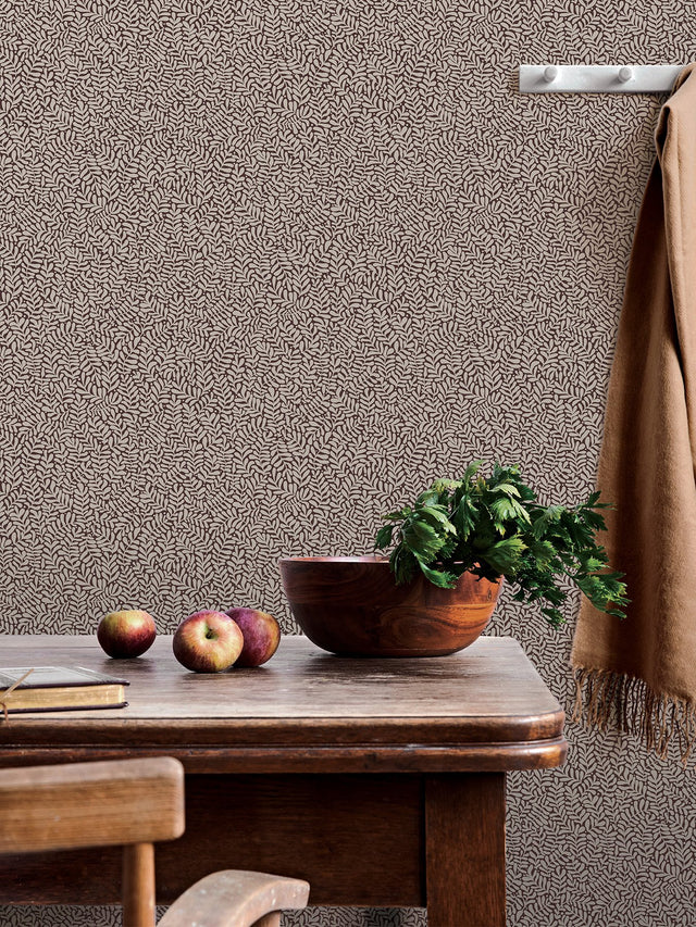 Anna Purple Fern Trail Wallpaper with Botanical Leaf Motif - A-Street Prints 2999-55005