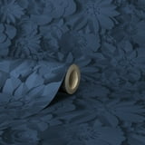 Dacre Dark Blue by Fine Decor Floral Wallpaper – Brewster FD42690