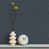Miya Dark Blue by Fine Decor Faux Grasscloth Wallpaper – Brewster Home Fashions FD43787