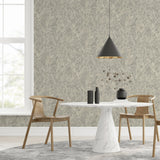 Evonne Charcoal by Arthouse Marble Patina Wallpaper – Brewster Home Fashions AH296706