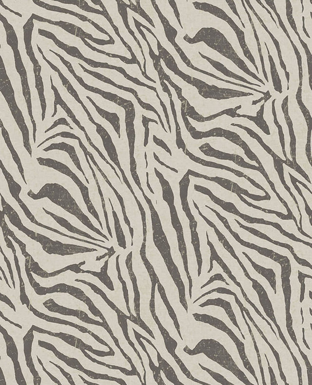 Zebra Black & White Wall Mural with Bohemian Nature Zebra Print - Eijffinger EJ300601