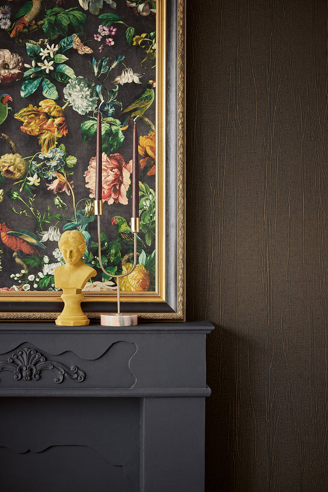 Claude Black Floral Wallpaper