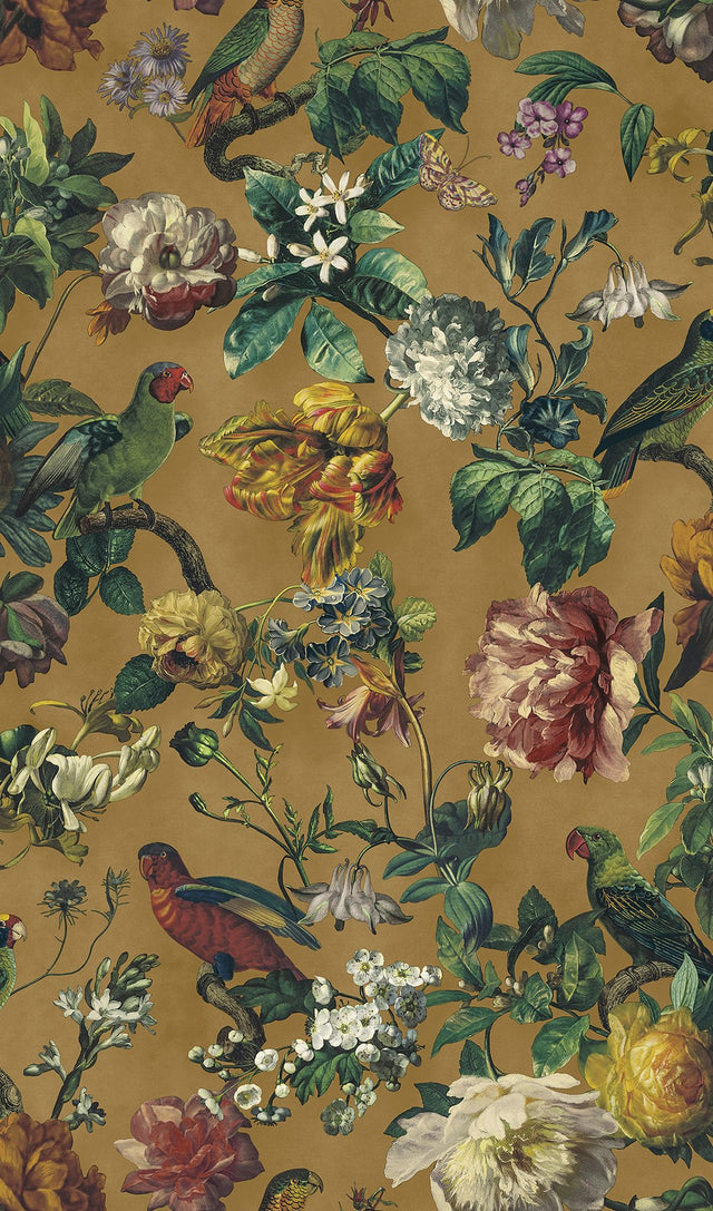 Claude Yellow Floral Wallpaper