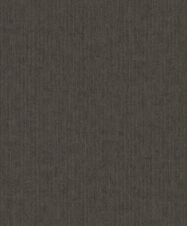 Leonardo Charcoal Flock Stripe Wallpaper